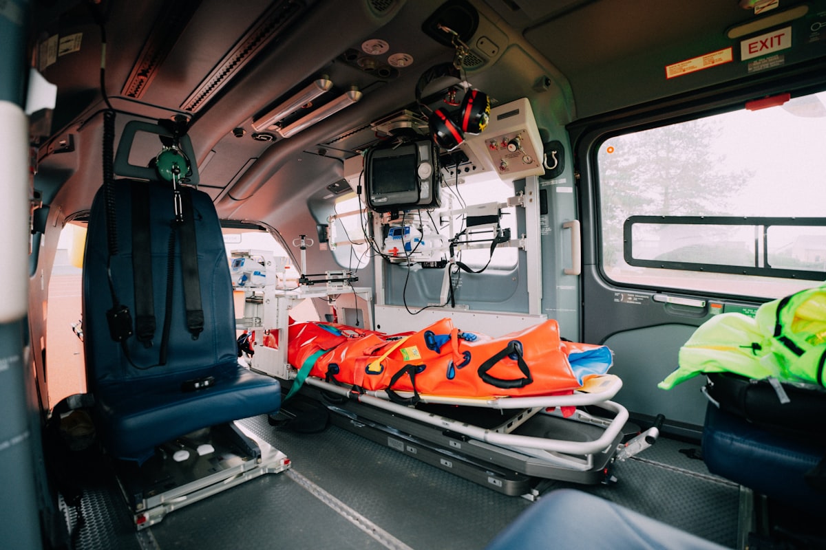 Air ambulance interior